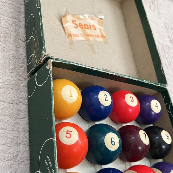 Vintage Aramith Billard Set Pool Balls Phenolic 2 1/4" Made in Belgium Orgnl Box - Picture 16 of 16